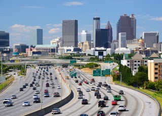 Skyline of downtown Atlanta, Georgia.